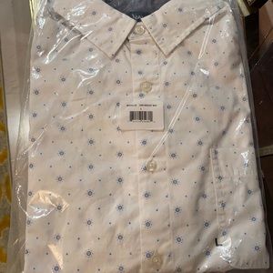 NWT Nautica Mens Sz Large Poplin Long Sleeve Shirt